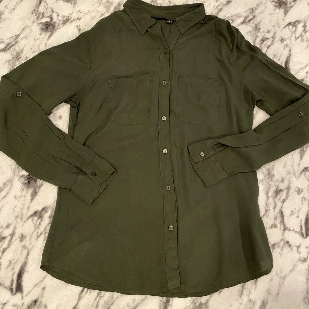 Dark Green Button Down Shirt